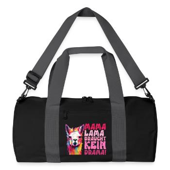 Expectant mothers MAMA LAMA NEEDS NO DRAMA - Recycled Duffel Bag - black/graphite grey - Front