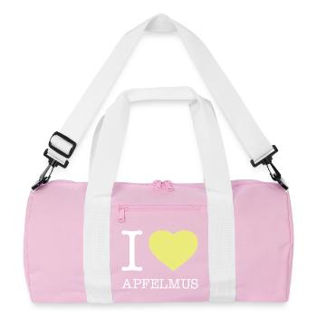 I love applesauce - Recycled Duffel Bag - pink/white - Front