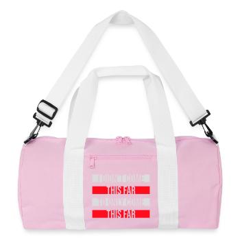 I Didn't Come This Far To Only Come This Far Motto - Recycled Duffel Bag - pink/white - Front