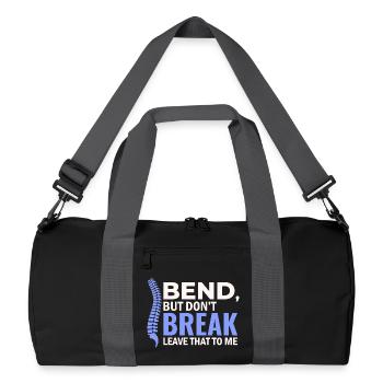 Lizenzierter klinischer Spezialist für Wirbelsäulengesundheit - Recycelte Duffel Bag - Schwarz/Graphitgrau - Vorne