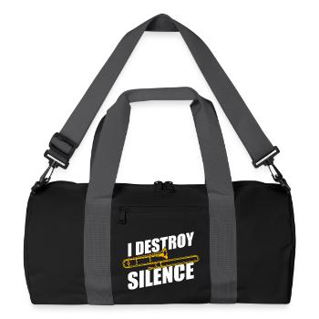 Destroy silence trombone trombone player trombonist - Recycled Duffel Bag - black/graphite grey - Front