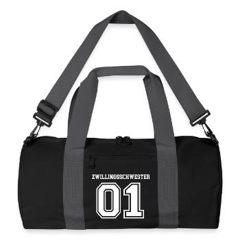 Sœurs Jumelles Filles 01 - Sac de sport recyclé - noir/gris graphite - Devant