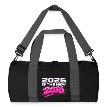 2026 Neue 2016 Throwback-Internet-Vibes - Recycelte Duffel Bag - Schwarz/Graphitgrau - Vorne