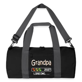Werdender Opa 2027 loading zukünftiger Großvater - Recycelte Duffel Bag - Schwarz/Graphitgrau - Vorne
