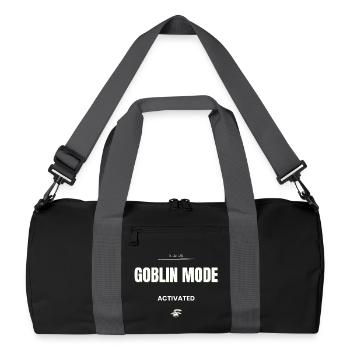 Goblin Mode Activated - Funny Meme Dark Humor  - Recycelte Duffel Bag - Schwarz/Graphitgrau - Vorne