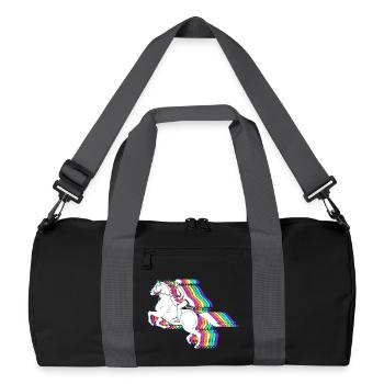Courses de chevaux - Sac de sport recyclé - noir/gris graphite - Devant