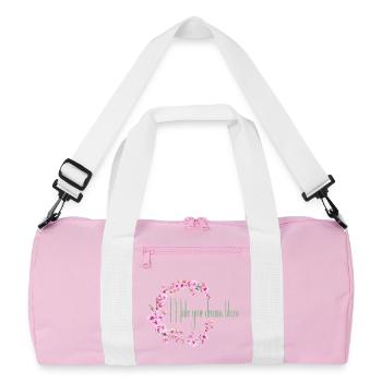 Make your dream bloom - Sac de sport recyclé - rose/blanc - Devant