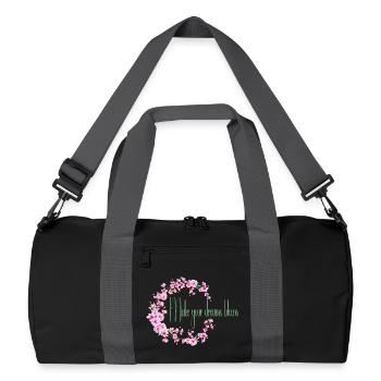 Make your dream bloom - Recycled Duffel Bag - black/graphite grey - Front