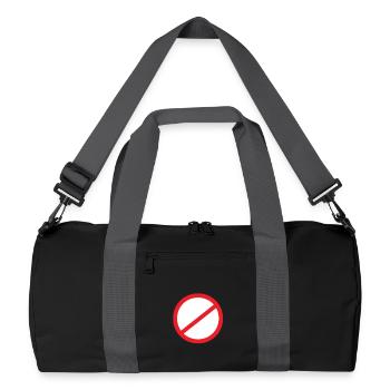 Forbidden Symbol Pattern - Recycled Duffel Bag - black/graphite grey - Front
