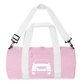 wartburg ddr auto cars oldtimer Ost Osten Grafik - Recycelte Duffel Bag - Rosa/Weiß - Vorne