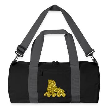 Gold Inline Skate - Recycelte Duffel Bag - Schwarz/Graphitgrau - Vorne