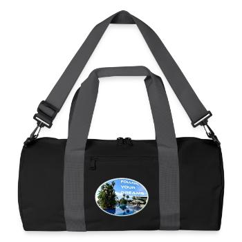 Dreams Holiday Follow Sun Beach Palm Trees - Recycled Duffel Bag - black/graphite grey - Front