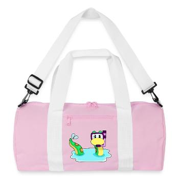 Snake Diver Snorkel Diving - Recycled Duffel Bag - pink/white - Front