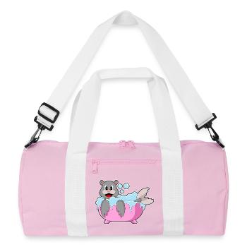 Baignoire de bain à sceller - Sac de sport recyclé - rose/blanc - Devant