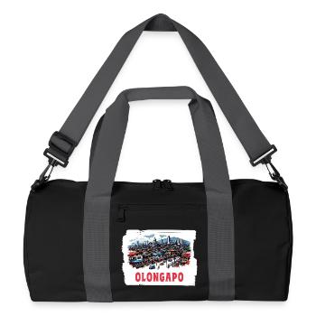 Olongapo City Philippines Vacation Skyline - Recycled Duffel Bag - black/graphite grey - Front