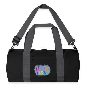 Vibrant Vibes Art Design - Sac de sport recyclé - noir/gris graphite - Devant