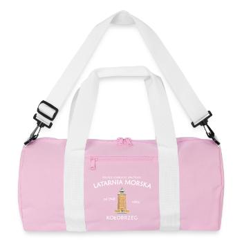 Phare de Kołobrzeg, côte polonaise de la mer Baltique, Pologne - Sac de sport recyclé - rose/blanc - Devant