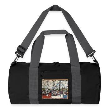 Snogebæk - Recycelte Duffel Bag - Schwarz/Graphitgrau - Vorne