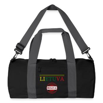 I love Lithuania, Lithuanian pride - Recycled Duffel Bag - black/graphite grey - Front