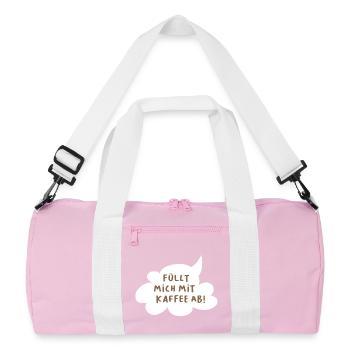 Nuage de café Bulle de dialogue Bureau Humour Dictons sympas - Sac de sport recyclé - rose/blanc - Devant