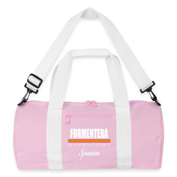Formentera - Recycelte Duffel Bag - Rosa/Weiß - Vorne