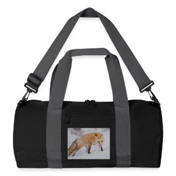 Renard des neiges Pixel Art - Sac de sport recyclé - noir/gris graphite - Devant