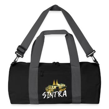 Palais national Sintra illustration Portugal - Sac de sport recyclé - noir/gris graphite - Devant