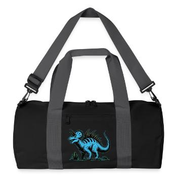 Blue Mutant Dinosaur Design - Recycled Duffel Bag - black/graphite grey - Front