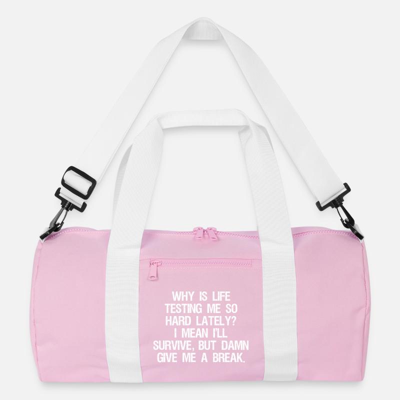 why is life testing me so hard lately I mean I Recycelte Duffel Bag