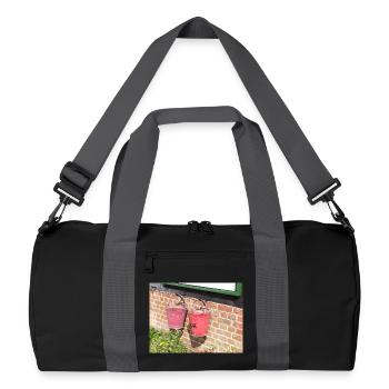 Seaux de jardin roses usés - Sac de sport recyclé - noir/gris graphite - Devant