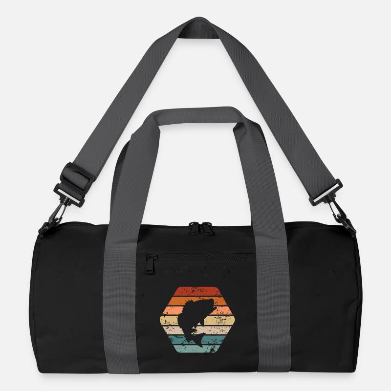 Fish Retro Silhouette - Angler Recycled Duffel Bag