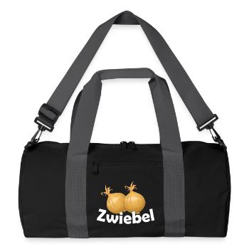 ZWIEBEL - Recycelte Duffel Bag - Schwarz/Graphitgrau - Vorne