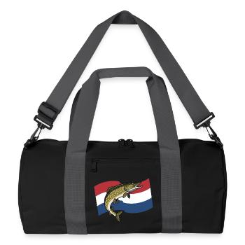 Pike Fishing Netherlands Holland - Recycled Duffel Bag - black/graphite grey - Front