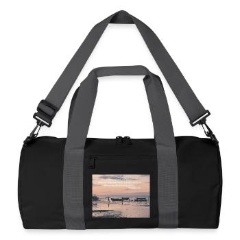 Vocation on the beach: fisher of men - Recycled Duffel Bag - black/graphite grey - Front