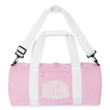 Barcelona Large Logo - Recycled Duffel Bag - pink/white - Front