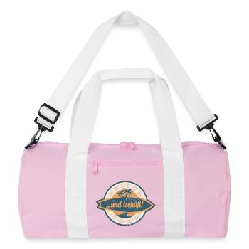 2026 Abitur and goodbye! Retro Badge - Recycled Duffel Bag - pink/white - Front