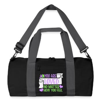 You Are Loved No Matter How You Feel Compassion - Recycled Duffel Bag - black/graphite grey - Front