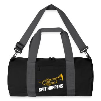 Spit happens trumpet player - Recycled Duffel Bag - black/graphite grey - Front