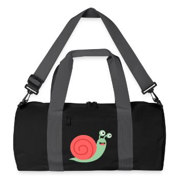 Conception de bandes dessinées d’escargots mignons pour bébés et enfants - Sac de sport recyclé - noir/gris graphite - Devant