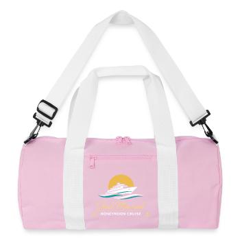 Honeymoon Just Married Gift Couples - Recycled Duffel Bag - pink/white - Front