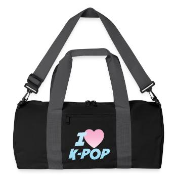 I love K-POP - Recycled Duffel Bag - black/graphite grey - Front