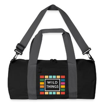 Wild Things Bunte Rahmen - Recycelte Duffel Bag - Schwarz/Graphitgrau - Vorne