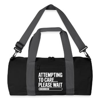 Essayer de s’en soucier... Veuillez patienter - Sac de sport recyclé - noir/gris graphite - Devant