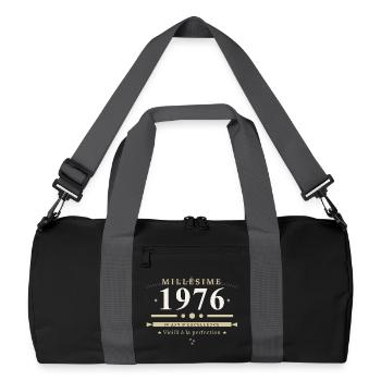 50 Ans Millésime 1976 – Cadeau Anniversaire Humour - Sac de sport recyclé - noir/gris graphite - Devant