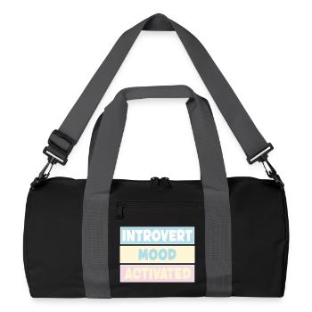 Introvert - Recycled Duffel Bag - black/graphite grey - Front