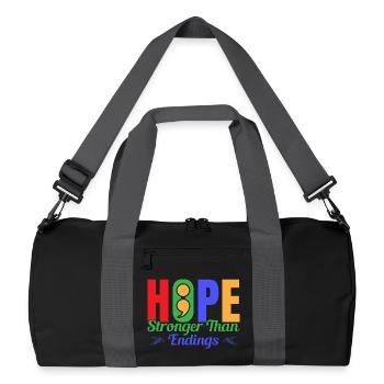 Point-virgule Prévention du suicide Espoir Plus fort Semi - Sac de sport recyclé - noir/gris graphite - Devant