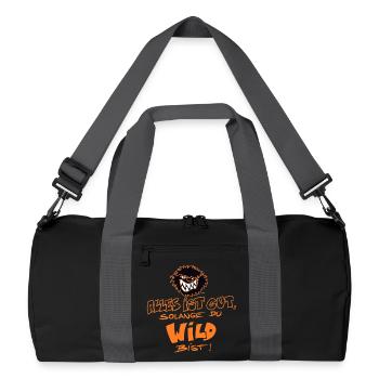 Die Wilden Kerle Spruch Motto mit Logo - Recycelte Duffel Bag - Schwarz/Graphitgrau - Vorne