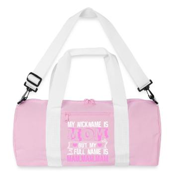 Mom - Recycled Duffel Bag - pink/white - Front