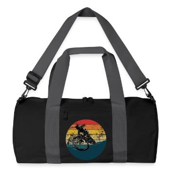 Cascade cycliste en VTT rétro VTT de descente - Sac de sport recyclé - noir/gris graphite - Devant