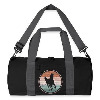 Cheval chevaux - Sac de sport recyclé - noir/gris graphite - Devant